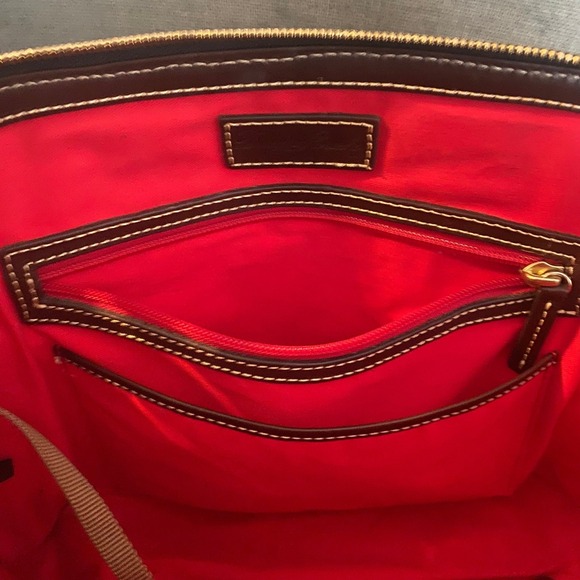 Dooney & Bourke Leather Lizard Embossed Zip Zip Satchel Purse - Picture 11 of 14